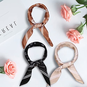 Stylish DOOBO 3 Pcs Satin Head Scarves for Women