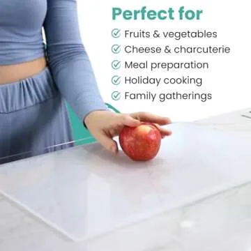 Durable Acrylic Cutting Board 18x13 with Waste Container