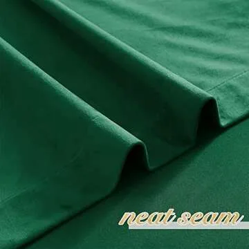 SOFJAGETQ Christmas Green Velvet Curtains 96 inch Long-Room Darkening Rod Pocket Super Soft Luvury Curtains for Living Room and Bedroom, Decoration Window Curtain Panels,Emerbard Green