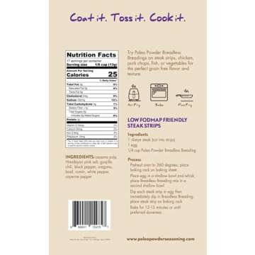 Paleo Powder Breadless Breading | Cassava Root + Paleo Powder FODMAP | Paleo and Keto Friendly, Whol...