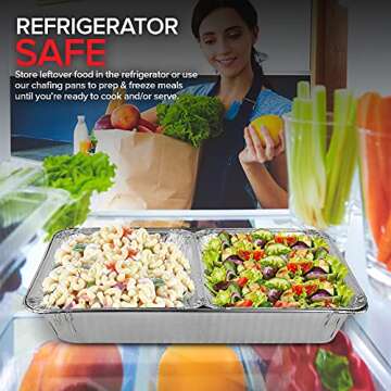 Chafing Dish Buffet Set - Disposable Aluminum Trays for Events