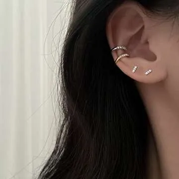 Stylish Clip On CZ Earrings - No Piercing Needed