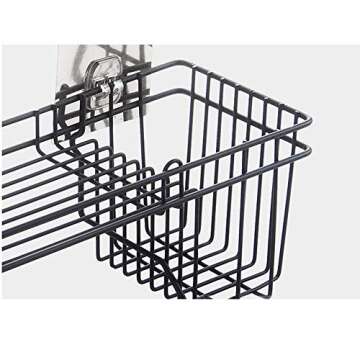 YCOCO Kitchen Sponge Holder,sink caddy with soap dispenser and Sink Brush Caddy Soap Dishwashing Liquid Drainer Rack, Kitchen Sink Sponge Basket with Adhesive,Pack of 1