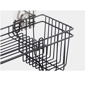 YCOCO Kitchen Sponge Holder,sink caddy with soap dispenser and Sink Brush Caddy Soap Dishwashing Liquid Drainer Rack, Kitchen Sink Sponge Basket with Adhesive,Pack of 1