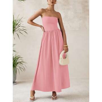 Elegant Strapless Maxi Dress for Summer 2025