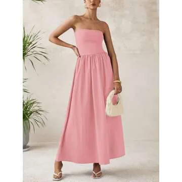 Elegant Strapless Maxi Dress for Summer 2025