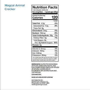 Goodie Girl, Magical Gluten Free Animal Crackers Snack Packs | Gluten Free, Peanut Free, Dairy Free, Egg Free | 120 Calories Each (Pack of 10)