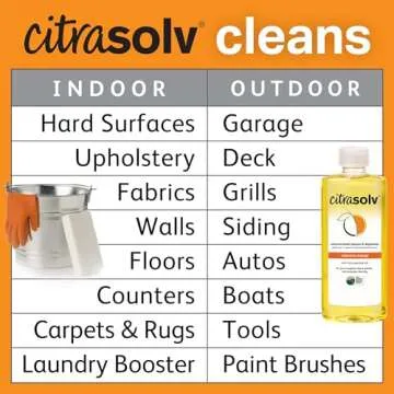 Citra Solv Concentrated Cleaner & Degreaser, Deodorizer, Home & Outdoor, Adhesive Remover, Paint Thinner, Natural Orange Oil, Valencia Orange 8 Fl Oz