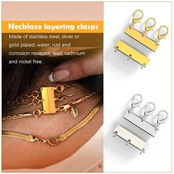 Layered Necklace Clasp - Magnetic Clasp for Easy Jewelry Layering