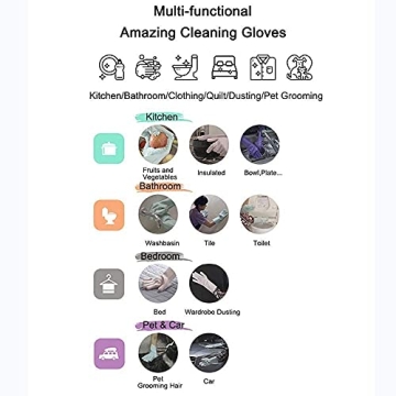 Durable Silicone Cleaning Gloves for Dishes and More