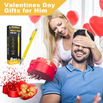 Valentines Day Gifts for Him, 9 in 1 Multitool Pen Mens Valentines Gifts, Gifts for Men Him Boyfriend, Birthday Gifts for Men Dad, Cool Gadgets for Mens Gifts, Gifts for Men Who Have Everything