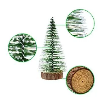 Hagao Mini Snow Frost Christmas Trees for Holiday Decor