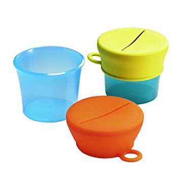 Boon SNUG Lid with Snack Cups, Green
