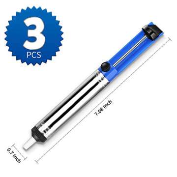 Teenitor Solder Sucker Desoldering Vacuum Pump Solder Removal Tool 3pcs/Pack Desoldering Pump Solder...