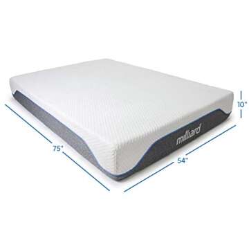 Milliard 10-Inch Memory Foam Mattress - Comfort & Support