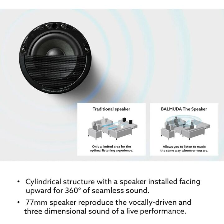 BALMUDA Portable Bluetooth Speaker with 3D Sound