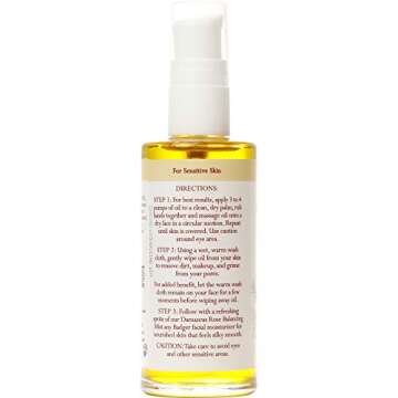 BADGER Organic Cleansing Oil: Gentle Cleanser for Sensitive Skin