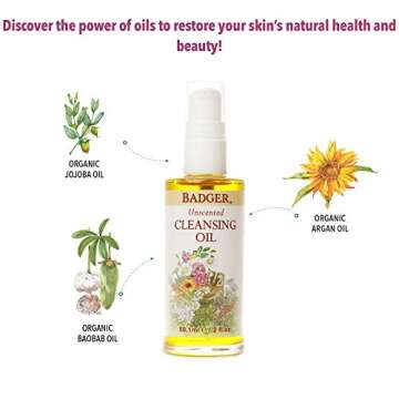 BADGER Organic Cleansing Oil: Gentle Cleanser for Sensitive Skin