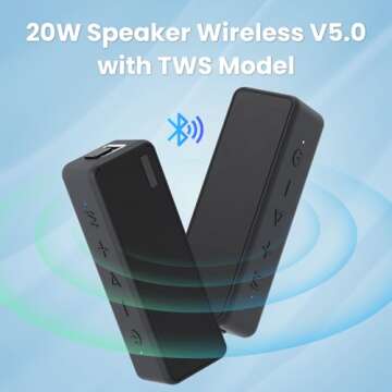 Raymate 20W IPX7 Bluetooth Speakers, Waterproof Speaker Wireless Bluetooth-V5.0, HiFi Stereo Sound 11