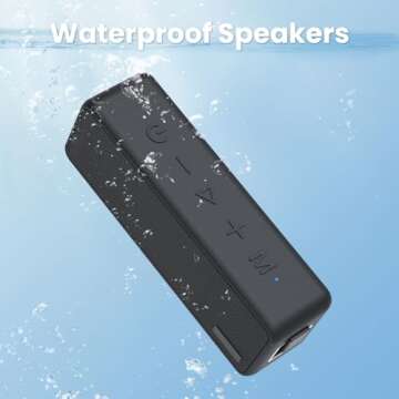 Raymate 20W IPX7 Bluetooth Speakers, Waterproof Speaker Wireless Bluetooth-V5.0, HiFi Stereo Sound 11