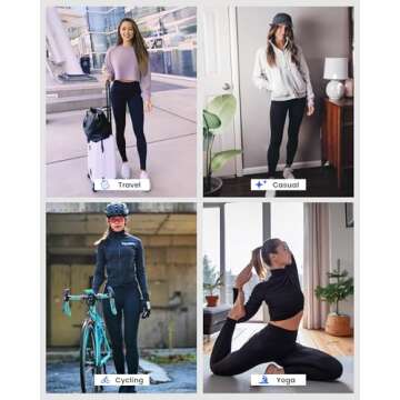 3 Packs Stylish High-Waisted Leggings with Pockets for Women