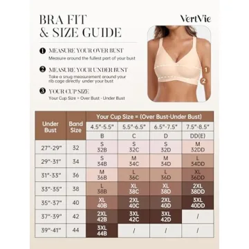 Vertvie Women's Comfortable Wireless Bras for All Sizes
