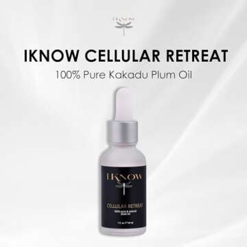 IKNOW CELLULAR RETREAT 100% Pure and Natural Plum Oil Skincare, Pro-Aging Plum Oil Treatment, Facial...
