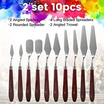 10PCS Palette Knife Set - Durable & Versatile Artist Tools