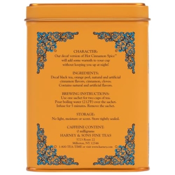 Harney and Sons Decaf Hot Cinnamon Tea - Sweet & Spicy