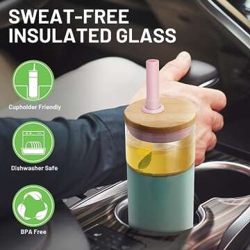 Tronco 20 oz Vacuum Insulated Glass Tumbler - Sweat Free