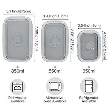 Duoyou Collapsible Silicone Lunch Bento Box, Portable Food Storage Container Outdoor Picnic Box Spac...