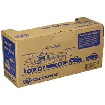 Green Toys Car Carrier, Blue CB - Pretend Play, Motor Skills, Kids Toy Vehicles. No BPA, phthalates, PVC. Dishwasher Safe, Recycled Plastic, Made in USA.