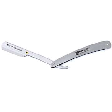 MACS PROFESSIONAL Barber Straight Edge Razor With 100 Derby Blades -Salon Quality-Smooth Shave-Easy Blade Replacement Mechanism- Men's Manual Shaver-Perfect for Pro Barbers and Personal Use-Macs-043B1