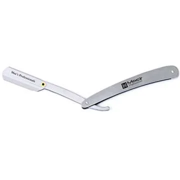 MACS PROFESSIONAL Barber Straight Edge Razor With 100 Derby Blades -Salon Quality-Smooth Shave-Easy Blade Replacement Mechanism- Men's Manual Shaver-Perfect for Pro Barbers and Personal Use-Macs-043B1