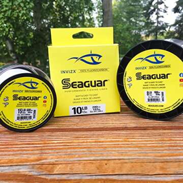 Seaguar Invizx Freshwater 100% Fluorocarbon Fishing Line 20lbs, 200yds Break Strength/Length - 20VZ200
