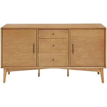 Crosley Furniture Landon Mid Century Sideboard Buffet Cabinet with Storage, Acorn