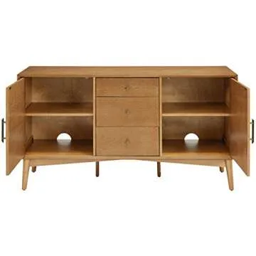 Crosley Furniture Landon Mid Century Sideboard Buffet Cabinet with Storage, Acorn