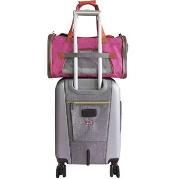 Mr. Peanut's Airline Approved Soft Sided Pet Carrier, Low Profile Gold Series Tote, Premium Brand Self Locking Zippers, Under Seat Compatibility, Plush Faux Fleece Bedding with a Sturdy Plywood Base