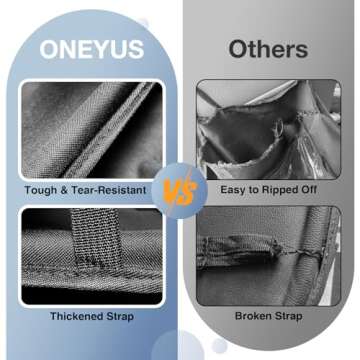 Oneyus Car Backseat Organizer with table Tray, 9 Storage Pockets Backseat Car Organizer with Tablet Holder, Back seat Organizer for Kids Road Trip Essentials Travel (1Pack)