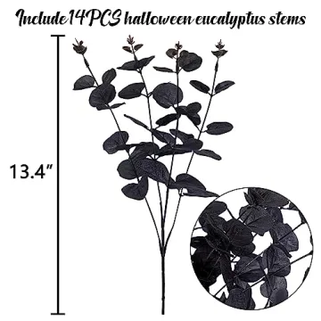 Yen Jean 14PCS Black Halloween Decor Stems for Festive Decor