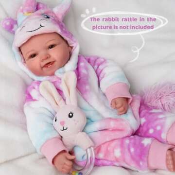 BABESIDE 17inch Realistic Soft Body Baby Doll