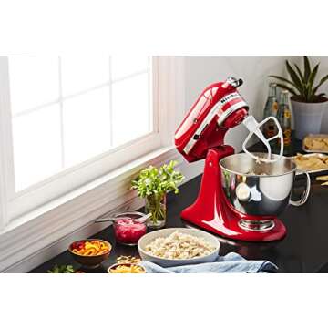 KitchenAid Artisan Series 5 Quart Tilt Head Stand Mixer with Pouring Shield KSM150PS, Passion Red