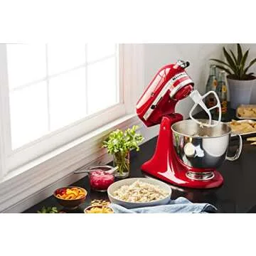 KitchenAid Artisan Series 5 Quart Tilt Head Stand Mixer with Pouring Shield KSM150PS, Passion Red