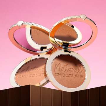Too Faced Chocolate Soleil Natural Chocolate Bronzer | Sheer-to-Medium Coverage| Glow, 0.31 Ounce, Caramel Cocoa