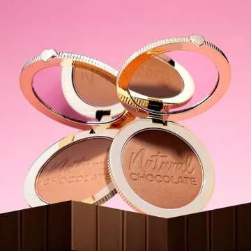Too Faced Chocolate Soleil Natural Chocolate Bronzer | Sheer-to-Medium Coverage| Glow, 0.31 Ounce, Caramel Cocoa