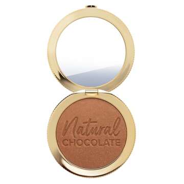 Too Faced Chocolate Soleil Natural Chocolate Bronzer | Sheer-to-Medium Coverage| Glow, 0.31 Ounce, Caramel Cocoa