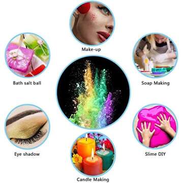 Shining Pearl White Mica Powder 50g/1.76oz Soap Making Dyes Natural Powder Pigments Resin Art Mica Powder for Crafts,DIY Slime,Bath Bombs,Adhesive Pigments,Making Colorants,Makeup,Lip Gloss,Nail Art