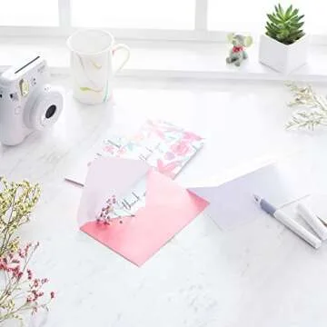 Beautiful Amazon Basics Thank You Cards in 48 Count