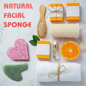 Natural Compressed Facial Sponges for Makeup Removal & Exfoliation