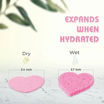 Natural Compressed Facial Sponges for Makeup Removal & Exfoliation